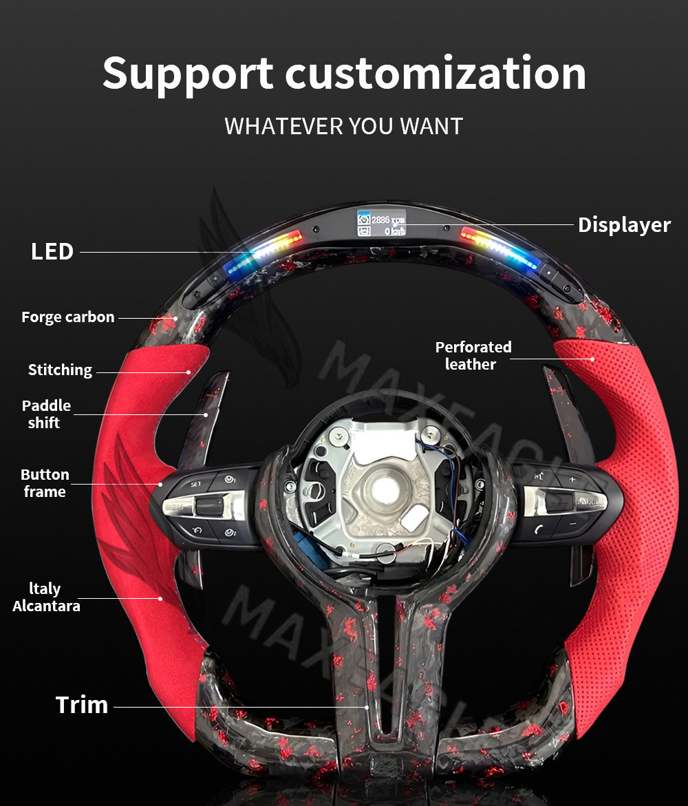Carbon Fiber Steering Wheel for BMW E70 E71 E90 E91 E92 E93 (2005-2013)