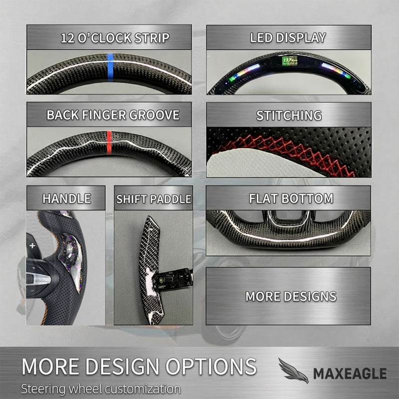 Carbon Fiber Steering Wheel for BMW E70 E71 E90 E91 E92 E93 (2005-2013)